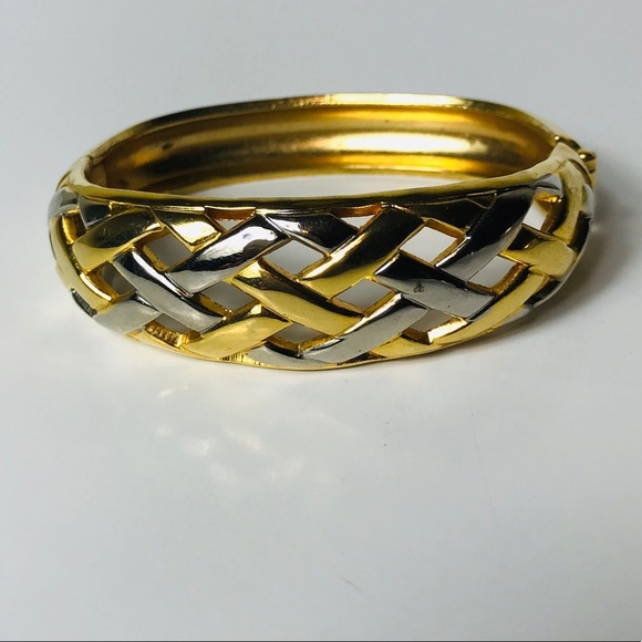 Gold and silver metal bracelet - Picture 2 of 9